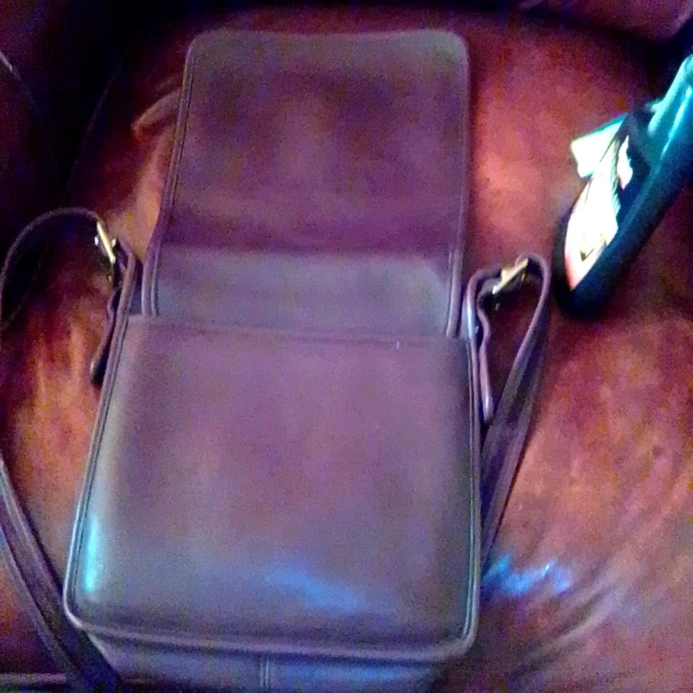 EUC VINTAGE Coach 1998 Tribeca Crossbody - Dark Mahogany Brown Leather